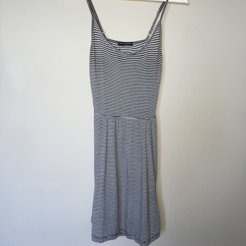 Brandy Melville black and white striped dress